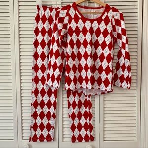 Leveret Women’s Argyle Pajama Set | XS | Holiday